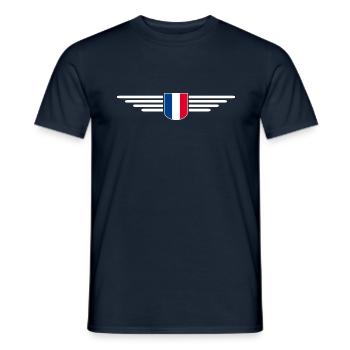 I Love France Elegance Style Design Outfits - Men's T-Shirt - navy - Front - AI Model Male 178 light (178cm)