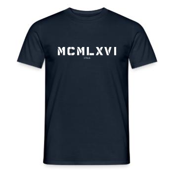 Römische Zahl Geburtsjahr Made in 1966 - Männer T-Shirt - Navy - Vorne - AI Model Male 178 light (178cm)