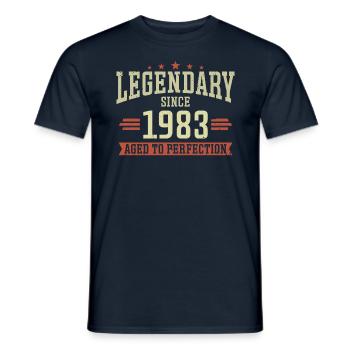 Legendär seit 1983 - Männer T-Shirt - Navy - Vorne - AI Model Male 178 light (178cm)