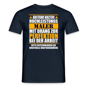 Maler und Lackierer Lustiger Spruch - Männer T-Shirt - Navy - Vorne - AI Model Male 178 light (178cm)