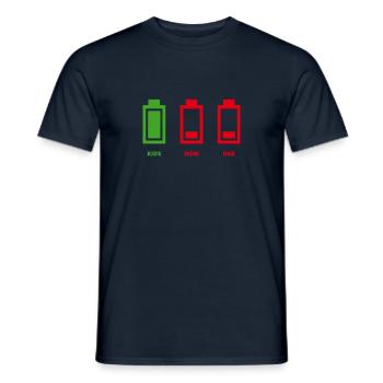 Batterie / Energie der Eltern - Männer T-Shirt - Navy - Vorne - AI Model Male 178 light (178cm)