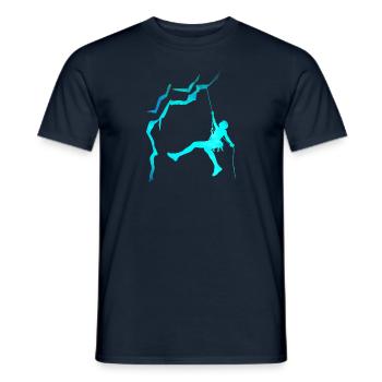 Klettern / Kletterer - Männer T-Shirt - Navy - Vorne - AI Model Male 178 light (178cm)