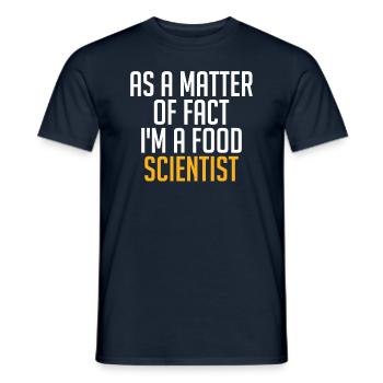 As a Matter of Fact Food Science - Men's T-Shirt - navy - Front - AI Model Male 178 light (178cm)