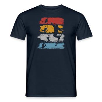 Ski freestyle - T-shirt homme - marine - Devant - AI Model Male 178 light (178cm)
