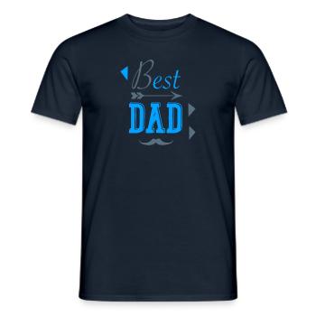 BEST DAD Vatertagsgeschenk - Männer T-Shirt - Navy - Vorne - AI Model Male 178 light (178cm)