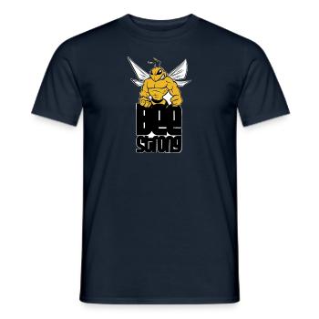 Bee Strong - jeu de mot amusant muscu be / bee - T-shirt homme - marine - Devant - AI Model Male 178 light (178cm)