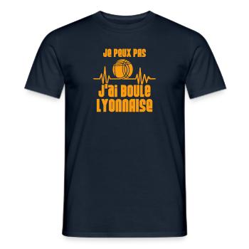 Je peux pas j'ai Boule Lyonnaise, sport petanque - T-shirt homme - marine - Devant - AI Model Male 178 light (178cm)