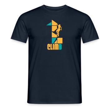 Climb logo - Men's T-Shirt - navy - Front - AI Model Male 178 light (178cm)