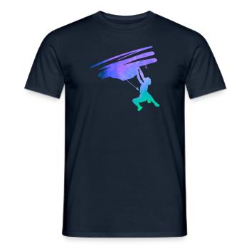 Silhouette sketchy climbing climber - Men's T-Shirt - navy - Front - AI Model Male 178 light (178cm)