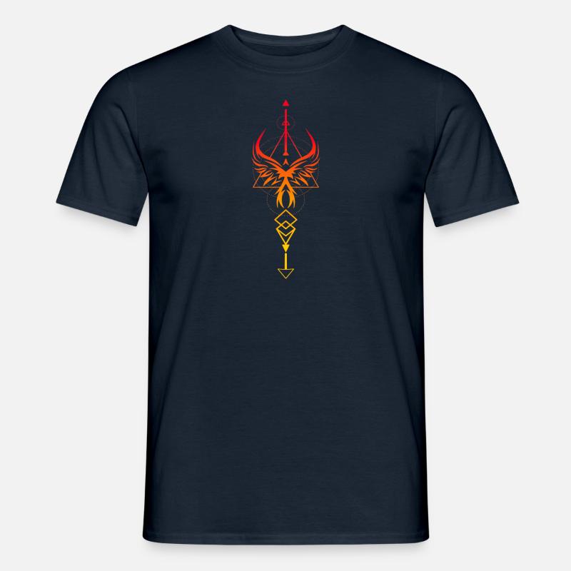 Vertical symbol phoenix Valkyrie - Men’s T-shirt - navy