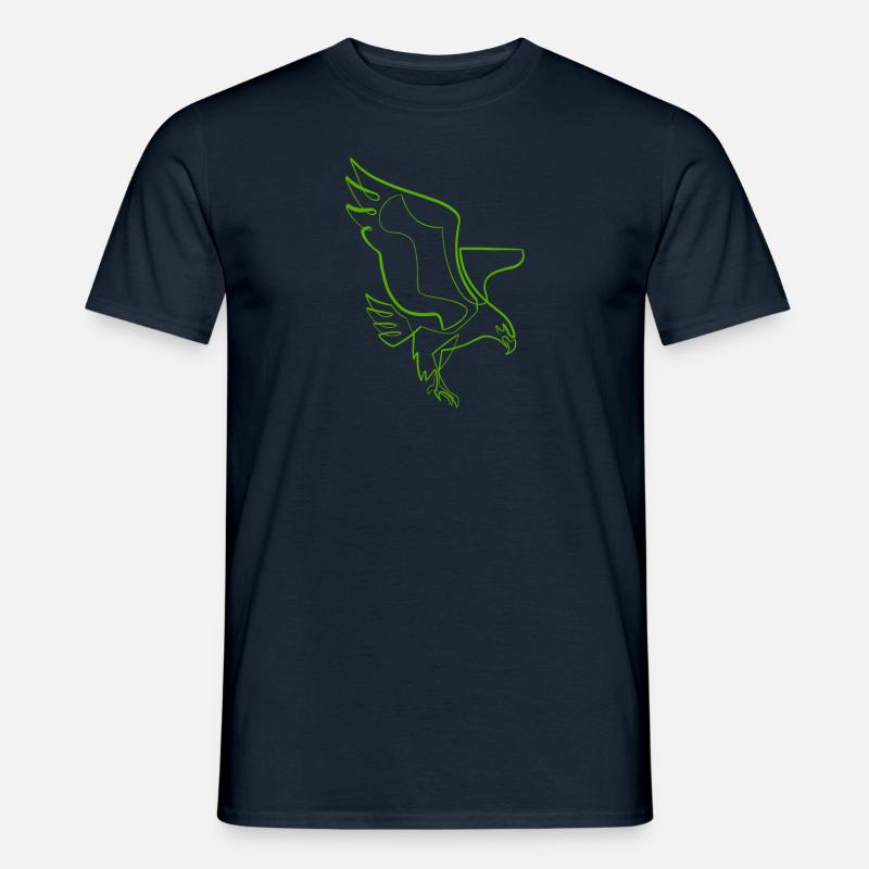 Eagle single line / one line - Men's T-shirt - navy