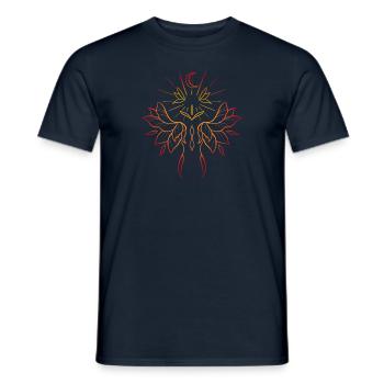 Colorful ornamental composition - Men's T-Shirt - navy - Front - AI Model Male 178 light (178cm)
