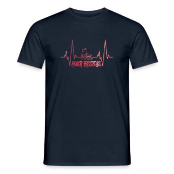 Roller Freestyle heartbeat - Men's T-Shirt - navy - Front - AI Model Male 178 light (178cm)