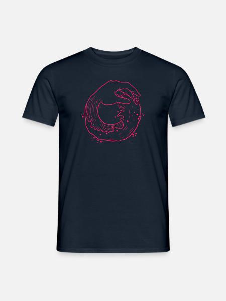 Hand on the ocean - Men's T-Shirt - navy