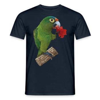 Orangenstirnsittich - Männer T-Shirt - Navy - Vorne - AI Model Male 178 light (178cm)