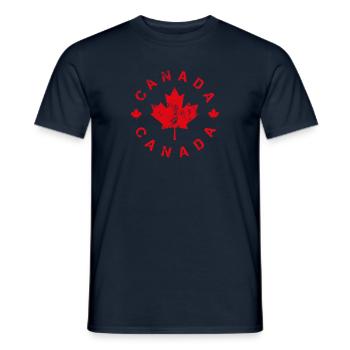 Canada Round Logo - Men's T-Shirt - navy - Front - AI Model Male 178 light (178cm)