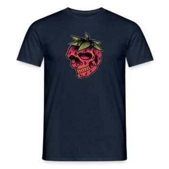 Erdbeerschädel der alten Schule. - Männer T-Shirt - Navy - Vorne - AI Model Male 178 light (178cm)