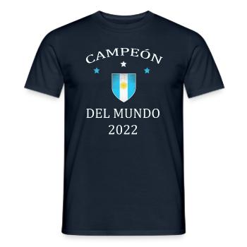Argentina, Argentinien, Campeón del Mundo, Copa - Männer T-Shirt - Navy - Vorne - AI Model Male 178 light (178cm)