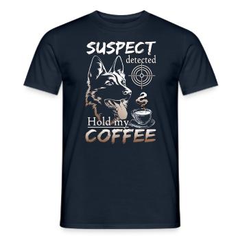 Schäfer Hund Kaffee - Schäferhunde Coffee Design - Männer T-Shirt - Navy - Vorne - AI Model Male 178 light (178cm)