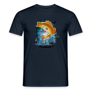 Fisherman Sport Fisherman - Men's T-Shirt - navy - Front - AI Model Male 178 light (178cm)