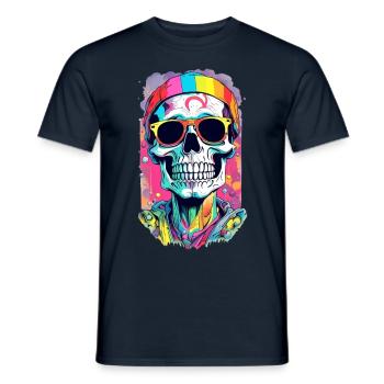 Underground skull - Men's T-Shirt - navy - Front - AI Model Male 178 light (178cm)