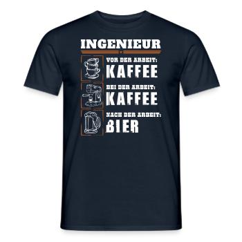 My daily routine as an engineer - Men's T-Shirt - navy - Front - AI Model Male 178 light (178cm)