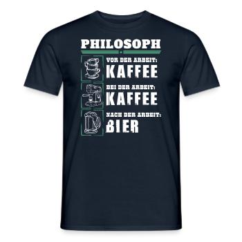 Mon quotidien de philosophe - T-shirt homme - marine - Devant - AI Model Male 178 light (178cm)