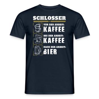 Mein Tagesablauf als Schlosser - Männer T-Shirt - Navy - Vorne - AI Model Male 178 light (178cm)