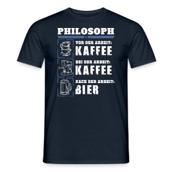 My daily routine as a philosopher - Men's T-Shirt - navy - Front - AI Model Male 178 light (178cm)
