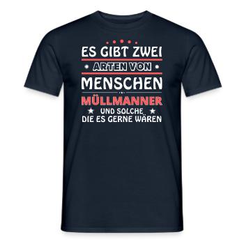 Cadeau Garbage Men - Deux Types de... Concevoir - T-shirt homme - marine - Devant - AI Model Male 178 light (178cm)