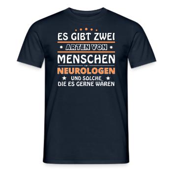 Neurologe Geschenk - zwei Arten von... Design - Männer T-Shirt - Navy - Vorne - AI Model Male 178 light (178cm)