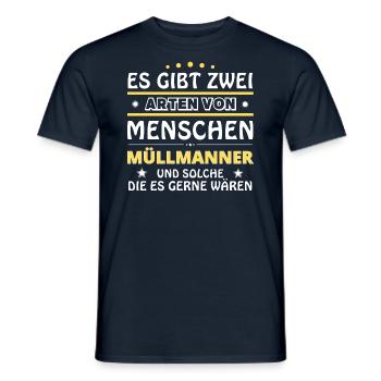 Cadeau Garbage Men - Deux Types de... Concevoir - T-shirt homme - marine - Devant - AI Model Male 178 light (178cm)