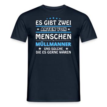 Cadeau Garbage Men - Deux Types de... Concevoir - T-shirt homme - marine - Devant - AI Model Male 178 light (178cm)