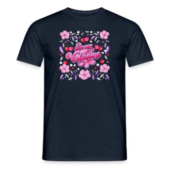 Be My Valentine - Men's T-Shirt - navy - Front - AI Model Male 178 light (178cm)