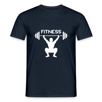 Remise en forme M - T-shirt homme - marine - Devant - AI Model Male 178 light (178cm)
