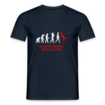 Calisthenics Evolution Bodweightworkout Fitness - Männer T-Shirt - Navy - Vorne - AI Model Male 178 light (178cm)