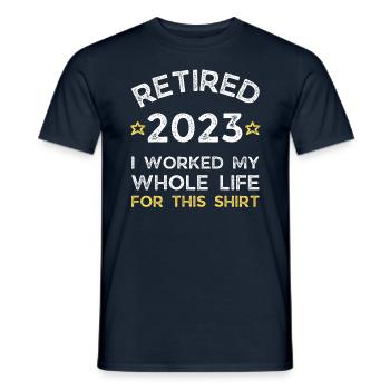 Ruhestand 2023 - Ruhestand 2023 - Männer T-Shirt - Navy - Vorne - AI Model Male 178 light (178cm)
