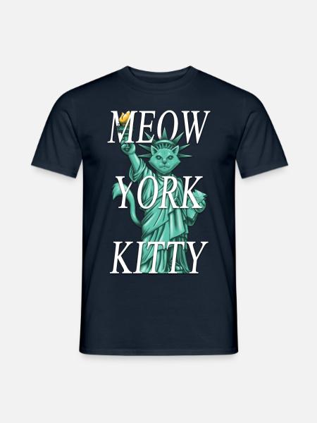 Meow York Kitty - Men's T-Shirt - navy