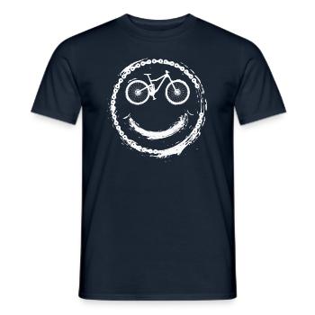 MTB Fahrrad Mountain Bike Mountainbiker - Männer T-Shirt - Navy - Vorne - AI Model Male 178 light (178cm)