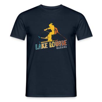 Lake Louise Ski Resort Canadian Rocky Mountains - Men's T-Shirt - navy - Front - AI Model Male 178 light (178cm)