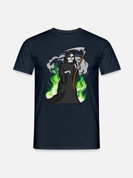 Halloween Sensenmann - Männer T-Shirt - Navy