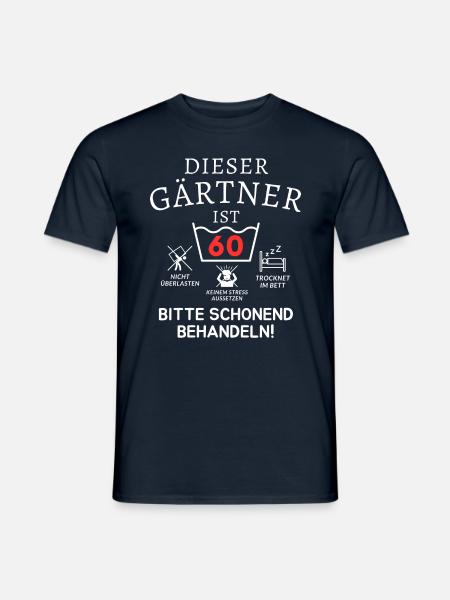 Dieser Gärtner ist 60. Schonend behandeln - Männer T-Shirt - Navy