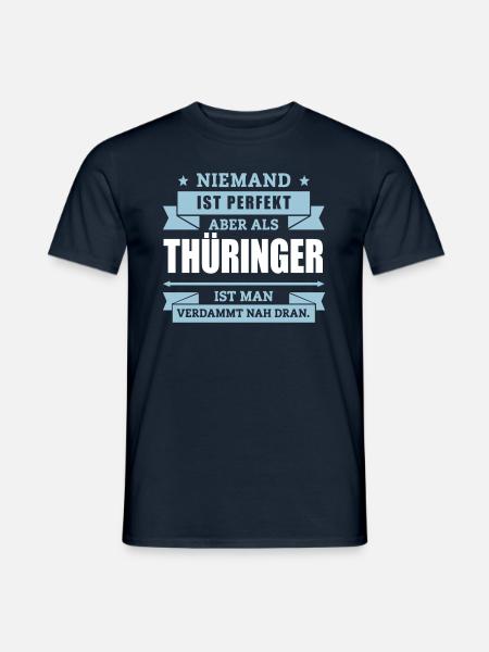 Funshirt Thüringer - Männer T-Shirt - Navy