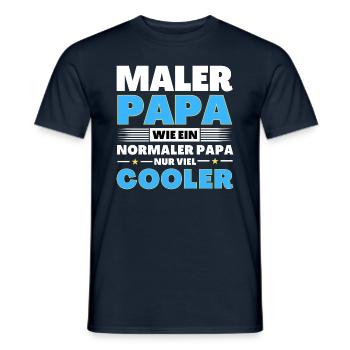 Maler Papa wie ein normaler nur viel cooler - Männer T-Shirt - Navy - Vorne - AI Model Male 178 light (178cm)