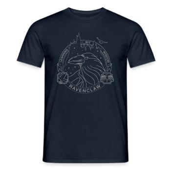 Harry Potter Ravenclaw Silver - Männer T-Shirt - Navy - Vorne - AI Model Male 178 light (178cm)