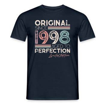 Original 1998 Vintage Vintage Anniversaire Rétro - T-shirt homme - marine - Devant - AI Model Male 178 light (178cm)