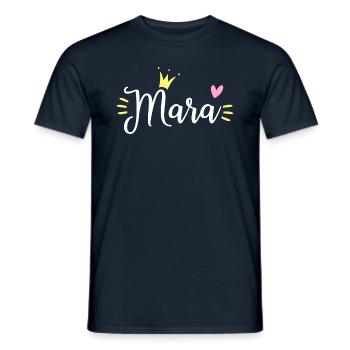 Mara Name Krone - Männer T-Shirt - Navy - Vorne - AI Model Male 178 light (178cm)