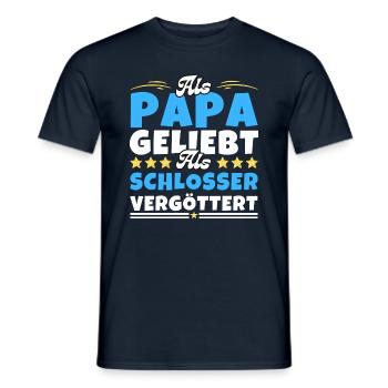 Als Papa geliebt, als Schlosser vergöttert - Männer T-Shirt - Navy - Vorne - AI Model Male 178 light (178cm)