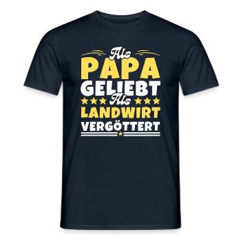 Als Papa geliebt, als Landwirt vergöttert - Männer T-Shirt - Navy - Vorne - AI Model Male 178 light (178cm)