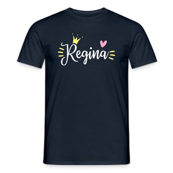 Couronne du nom de Regina - T-shirt homme - marine - Devant - AI Model Male 178 light (178cm)